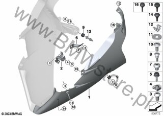 Spoiler silnika dla BMW K66 M 1000 RR 23 ECE