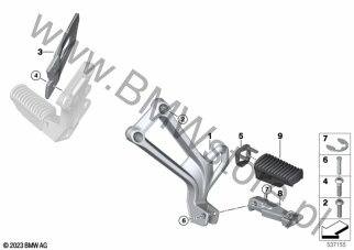 Płyta podnóżka/Podnóżek tylny dla BMW K81 F 900 GS USA