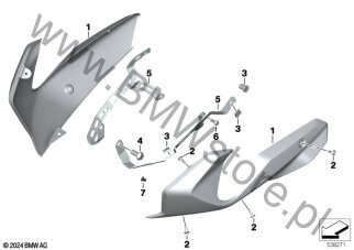 Spoiler silnika dla BMW K54 R 1250 RS ECE