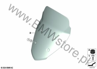 Szyba / mocowanie dla BMW K08 C 400 GT 25 ECE