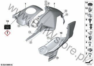Osłona zbiornika dla BMW K81 F 900 GS USA