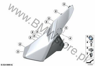 Boczna część tapicerki góra dla BMW K08 C 400 GT 25 ECE