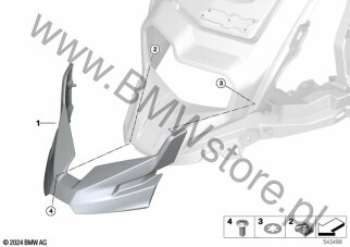 Przednia osłona dół dla BMW K09 C 400 X 25 ECE