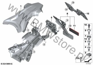 Podstawa tabl. rejestr. dla BMW K81 F 900 GS USA