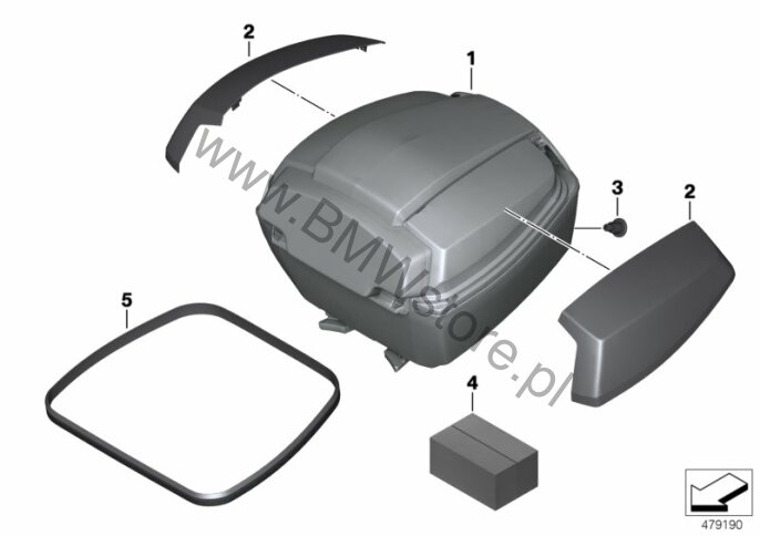 Kufer centralny 35 l BMW K19 (C 650 GT) C 650 GT (0133