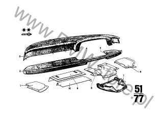 Osłona (51 45 1819439) na diagramie Wspornik przyrządów dla BMW 1502-2002tii 2002 Cabrio ECE