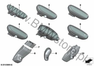 Lusterko wewnętrzne EC / ITS / LED na diagramie Lusterko wewnętrzne 