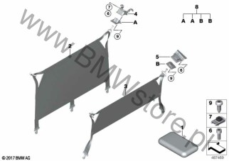 nakrętka C-Clip (07 14 9350941) na diagramie Siatka oddziel. / Pokrycie bagażnika dla BMW X2 F39 X2 16d SAC ECE