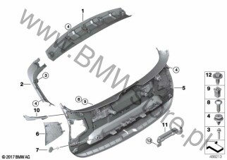 Śruba sześciokątna (07 11 9909354) na diagramie Obudowa pokrywy bagażnika dla BMW X2 F39 X2 16d SAC ECE