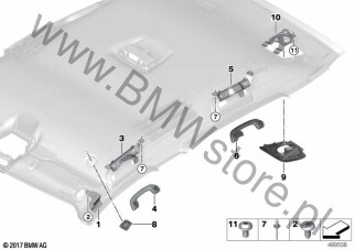 Uchwyt z przodu (51 16 7359950) na diagramie Elementy dod. podsufitki dla BMW X2 F39 X2 16d SAC ECE