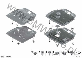 Zatrzask obrotowy (51 75 7412974) na diagramie Ekran komory silnika dla BMW X2 F39 X2 16d SAC ECE