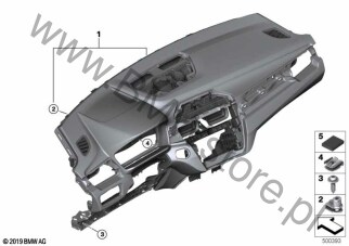 Deska rozdzielcza (51 45 6969860) na diagramie Tapicerka deski rozdzielczej dla BMW X1 F48 X1 16d B37 SAV ECE