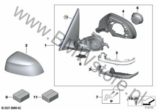 Kpl. śrub (51 16 8496627) na diagramie Lusterko zewnętrzne dla BMW iX3 G08 BEV iX3 SAV HA0 ECE