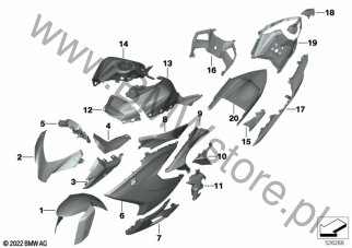 Tapicerka boczna lewa na diagramie Części lakierow.YN2Y Cosmicblack uni 2 