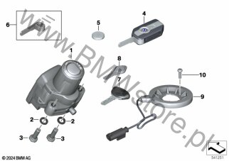 Jedn. sterująca Keyless Ride na diagramie System zamykania pilotem 