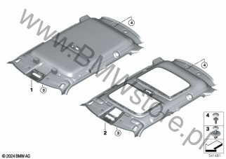 podsufitka (51 44 5A376C5) na diagramie podsufitka dla MINI F65 Cooper C 5-drzwiowy B38N ECE