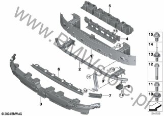 Führung Stoßfänger (51 11 5B73DD7) na diagramie Wspornik przedni dla MINI Aceman J05 Aceman E SAV HC0 ECE