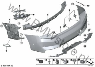 Uchwyt wiązki przew. (51 12 5A9D739) na diagramie Obudowa tylna dla BMW iX I20 LCI iX xDrive60 SAV XE2 ECE