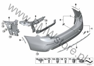 Mocowanie Smart Opener (51 12 7424376) na diagramie Obudowa tylna
