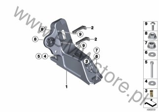 Podkładka (41 00 8427201) na diagramie Konsola środkowa dla MS BMW Motorsport M4 GT4 Coupé USA