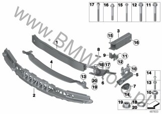 Podkładka (41 00 8427200) na diagramie Wspornik przedni dla MS BMW Motorsport M4 GT4 Coupé USA