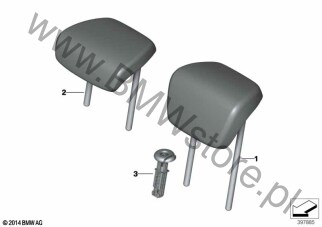 Prowadnica zagłówka (52 20 7454968) na diagramie Fotel tylny, zagłówki dla BMW X2 F39 X2 16d SAC ECE