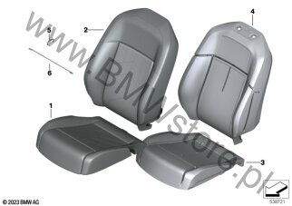 Fot. przedn., tapicerka i poszycie dla BMW 5' G68 Saloon Limousine i5 xDrive50L XE2 ECE