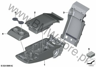 Siedzenie z tyłu, podłok. środkowy Basis dla BMW 5' G68 Saloon Limousine i5 xDrive50L XE2 ECE