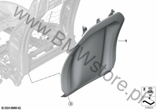 Fotel przedni, osłony oparcia dla BMW 2' F78 Gran Coupé 225L B48N ECE