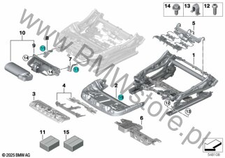 Siedz.przednie, elektryczna rama siedz. dla BMW 5' G99 M5 Touring M5 S68X ECE