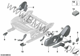 Osłony fotela przedniego z regul.ręczną dla BMW 2' F74 Gran Coupé M235 xDrive B48R ECE