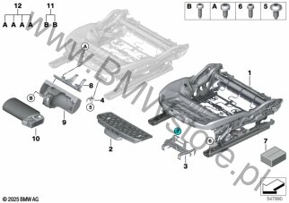 Siedz.przednie, elektryczna rama siedz. dla BMW 2' F74 Gran Coupé M235 xDrive B48R ECE