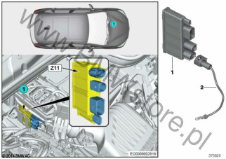 Przewód zasilający (12 63 8589051) na diagramie Zintegrowany moduł zasilania Z11 dla BMW X2 F39 X2 16d SAC ECE