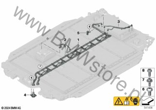 Śruba ISA na diagramie Chłodnica akumulatora wysokiego napięcia 