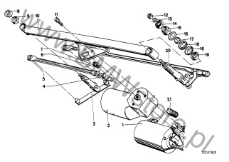 Pokrywka (61 61 1355222) na diagramie Elem. poj. instal. sprysk. szyb dla BMW 5' E12 518 Limousine ECE