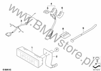 Uchwyt prawy na diagramie LED Kogut czerwony 