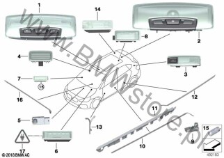 Moduł LED schowek na diagramie Różne światła 