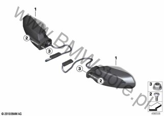 Lampy kierunkowskazów LED, tylne dla BMW K09 C 400 X 21 ECE