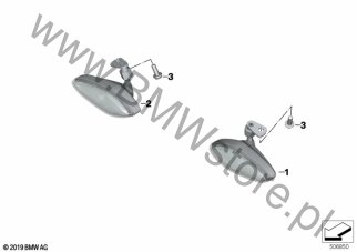 Lampy kierunkowskazów LED, przednie dla BMW K34 R 18 ECE