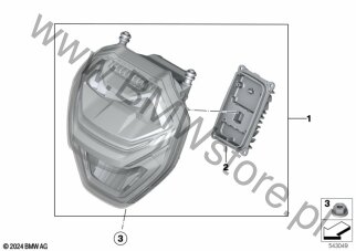 Reflektor LED dla BMW K83 F 900 R 25 ECE