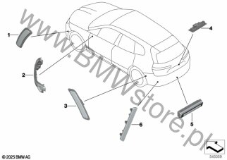 Dodatkowy kierunkowskaz/ oprawa zew. dla BMW i iX I20 LCI SAV iX xDrive60 XE2 ECE