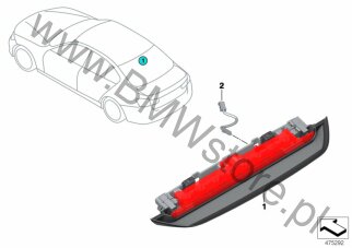 Przewód (63 25 7476110) na diagramie Trzecie światło stop