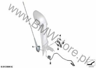 Przewód anteny na diagramie Antena systemu audio 