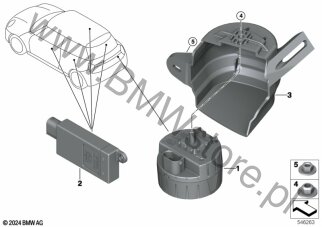 System alarmowy-DWA (65 75 5A0DE49) na diagramie Autoalarm dla MINI Cabrio F67 Cooper S Cabrio B48N ECE