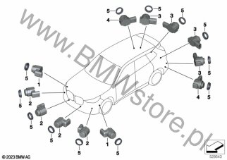 Park Distance Control (PDC/PMA) dla BMW X1L U12 SAV X1 25LiX B48N ECE