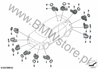Park Distance Control (PDC/PMA) dla BMW X1L U12 SAV X1 25LiX B48N ECE