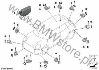 Park Distance Control (PDC) dla Mini F65 5-drzwiowy Cooper C B38N ECE
