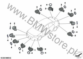 Park Distance Control (PDC) dla BMW 2' F74 Gran Coupé M235 xDrive B48R ECE
