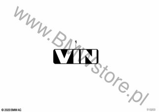 Napis na diagramie Napis VIN 
