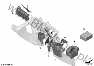 Element dystansowy samoprzylepny (41 00 9631406) na diagramie Opancerzenie komory silnika dla BMW X5 G05 LCI X5 M60iX SAV S68T ECE